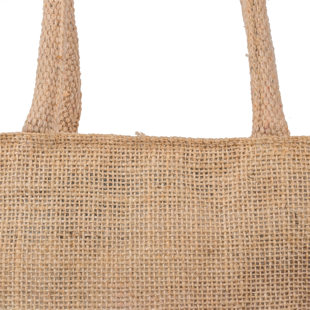 10x11x5 inch Natural Jute Bag – With Zip