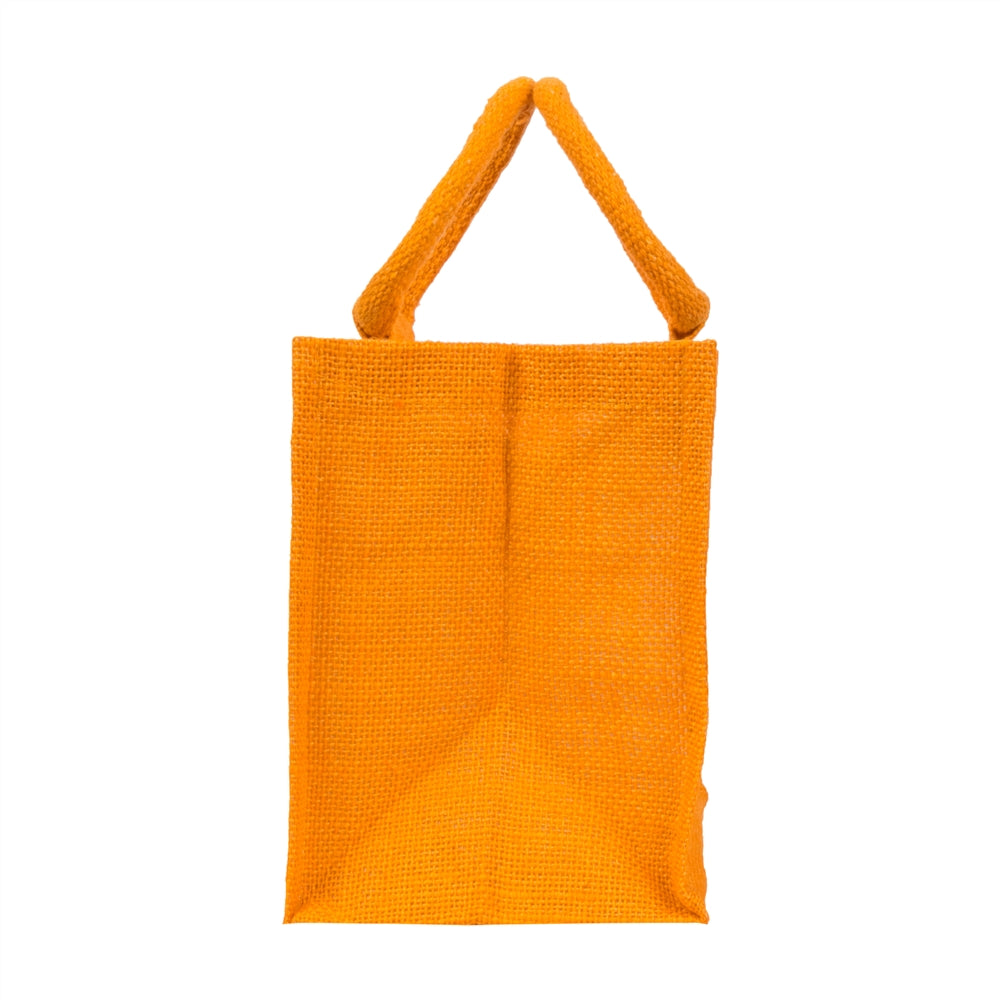 12x10x5 inch Window Jute Hamper Bag – With Zip, Mustard