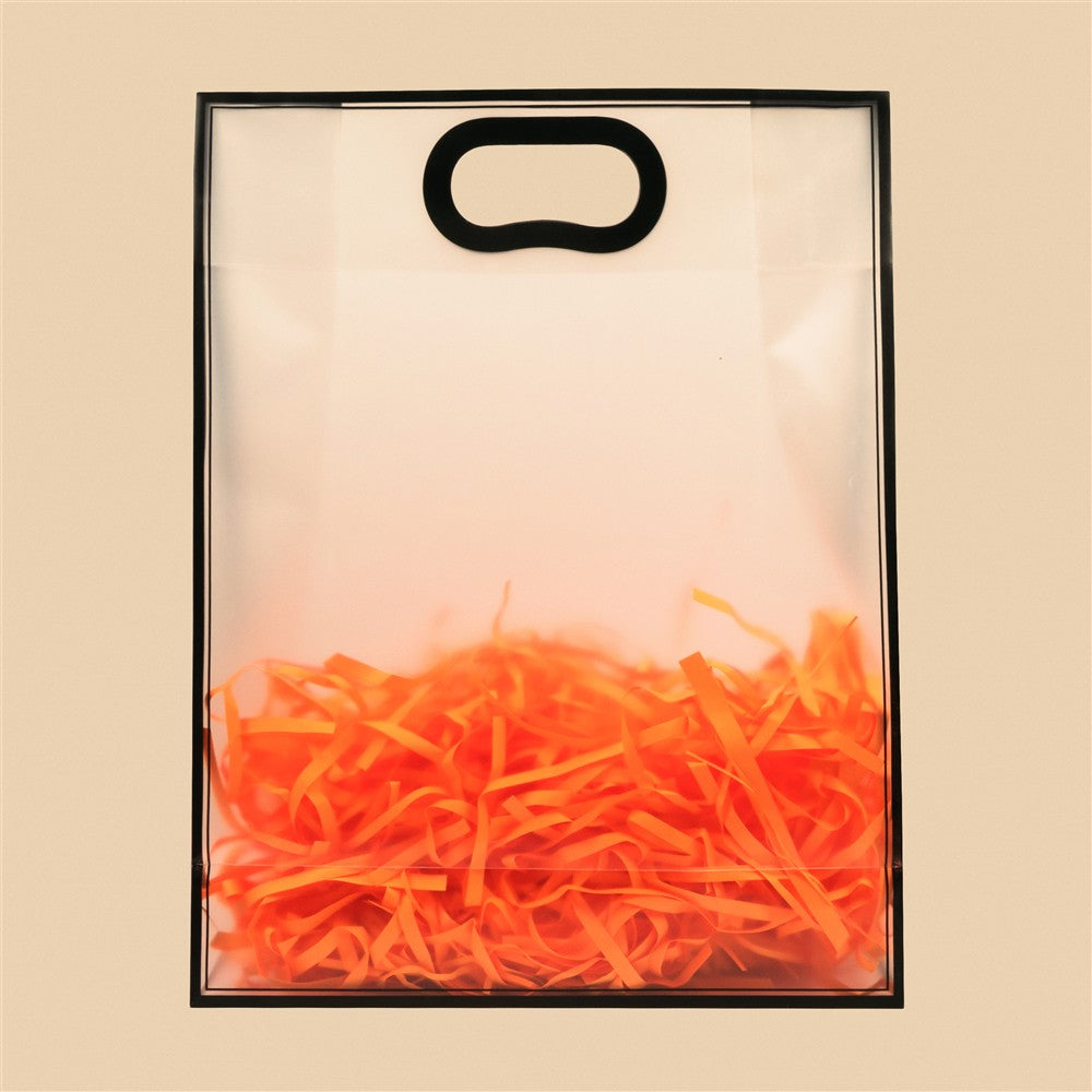 Stylish Frosted Tote Bag - 15.5x12x5 Inch (Assorted Colors)