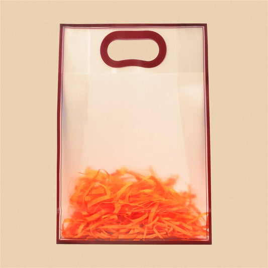 Stylish Frosted Tote Bag - 13.5x9.5x4 Inch (Assorted Colors)