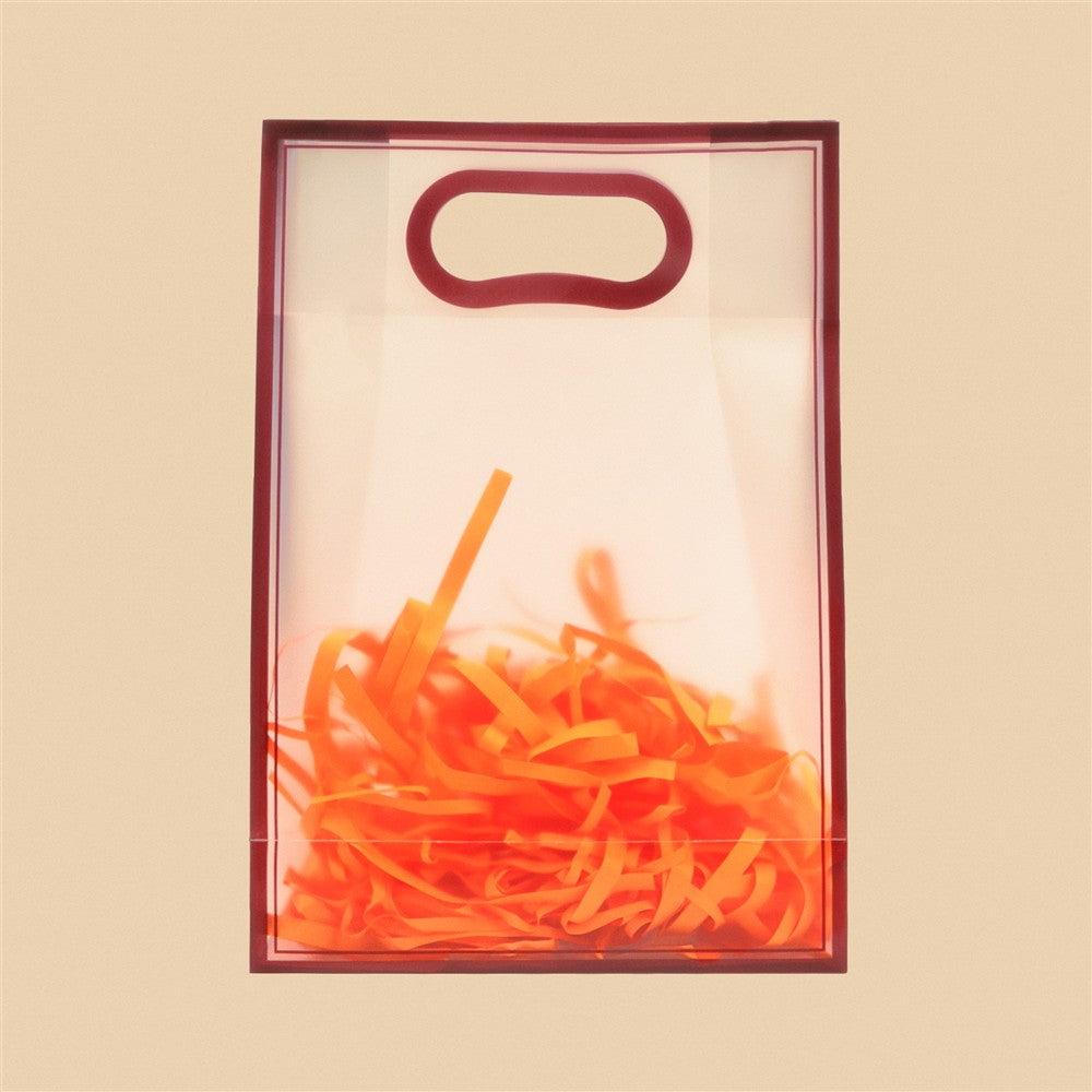 Stylish Frosted Tote Bag - 10x7x3 Inch (Assorted Colors)