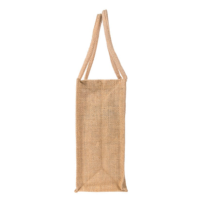 10x11x5 inch Natural Jute Bag – With Zip
