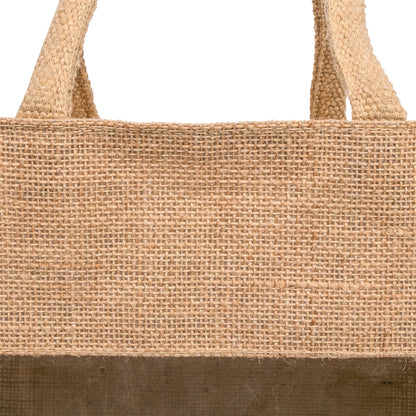 11x11x8 inch Window Jute Hamper Bag – With Zip