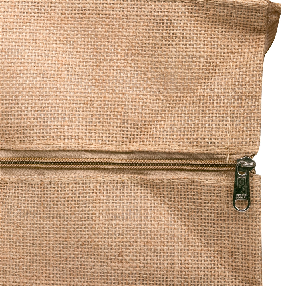 11x11x8 inch Window Jute Hamper Bag – With Zip