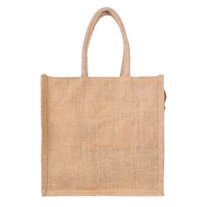 12x12x5 inch Natural Jute Bag – With Zip