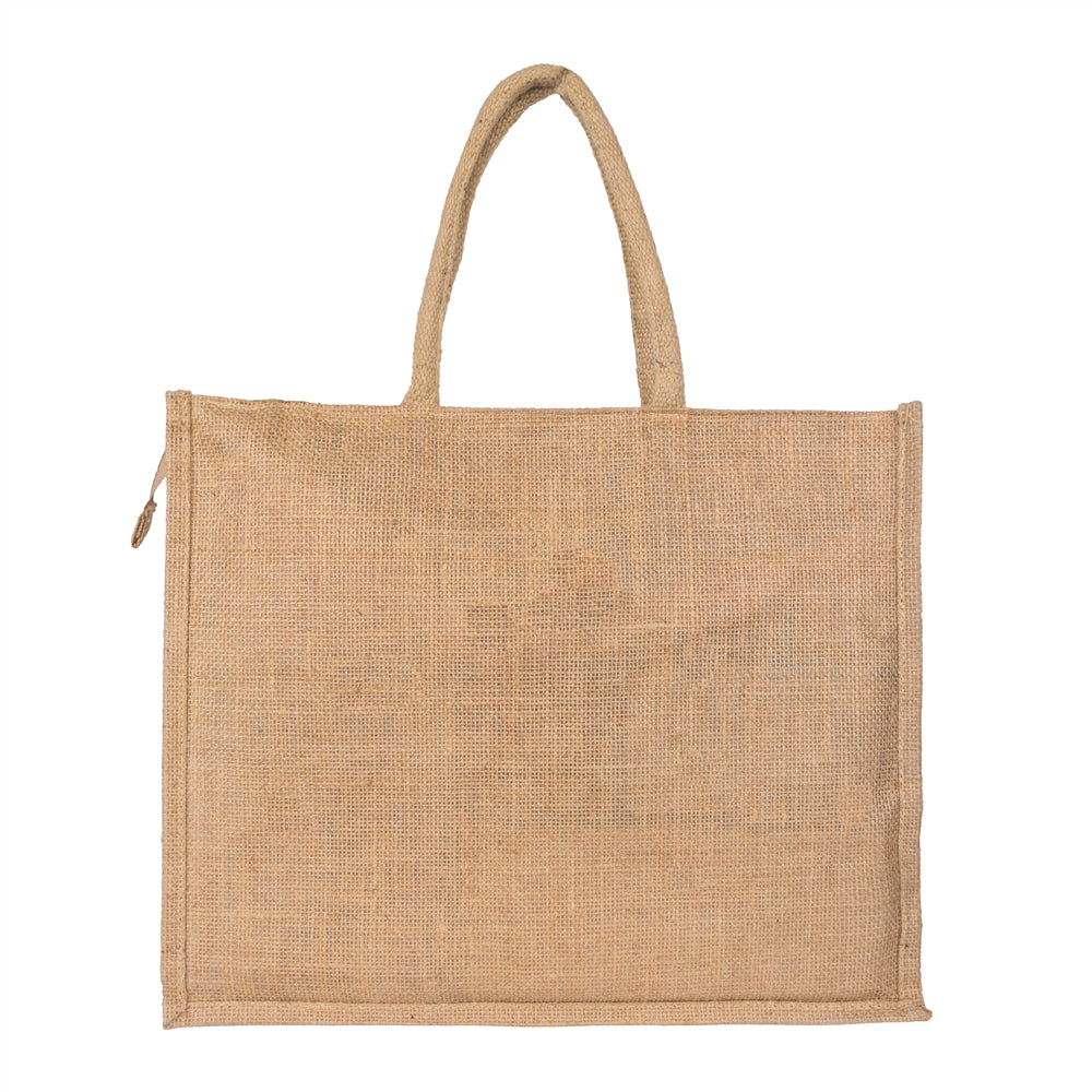 16x14x5 inch Natural Jute Bag – With Zip