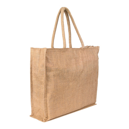 16x14x5 inch Natural Jute Bag – With Zip