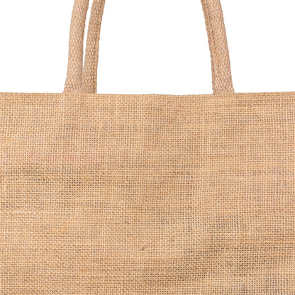 18x16x5 inch Natural Jute Bag – With Zip