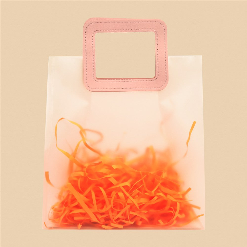 Stylish Froasted Tote Bag - 10x11x6 Inch (Assorted Colors)