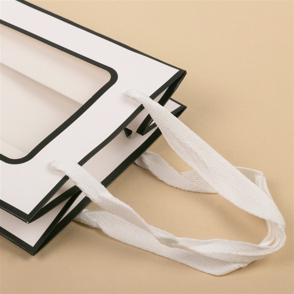 Premium White Paper Bag - 6x7.5x3.5 Inch