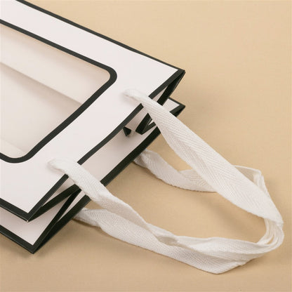 Premium White Paper Bag - 6x7.5x3.5 Inch