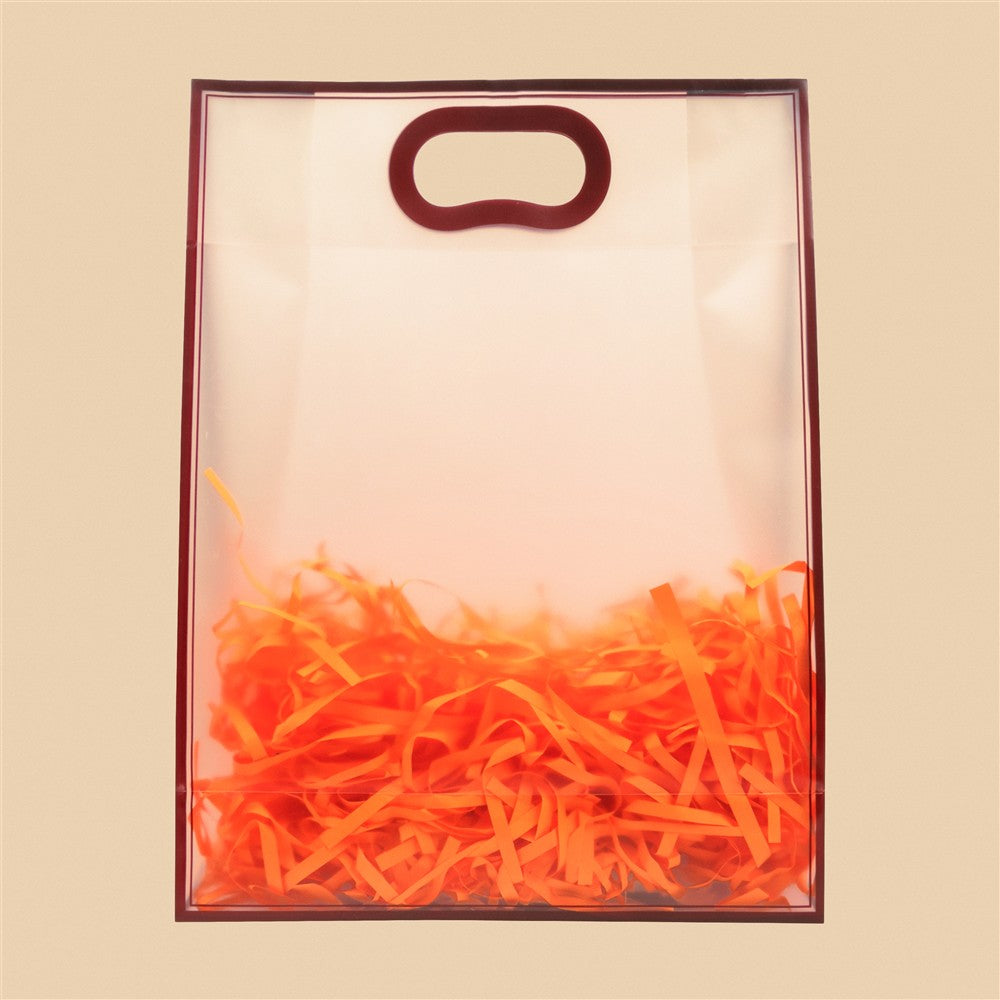 Stylish Frosted Tote Bag - 15.5x12x5 Inch (Assorted Colors)